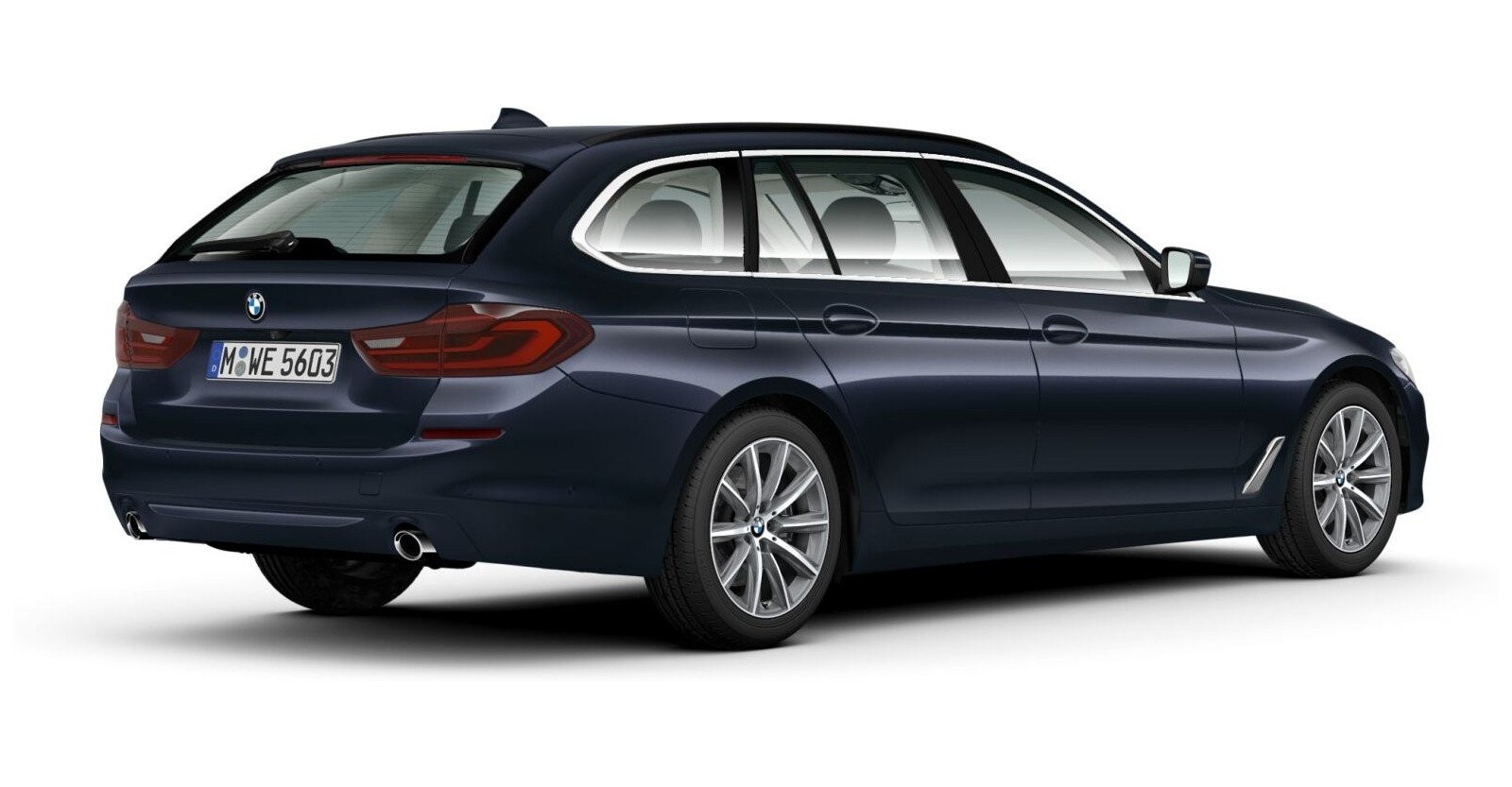 BMW BMW 5er in Blau von hinten BMW BMW 5er in Blau von hinten