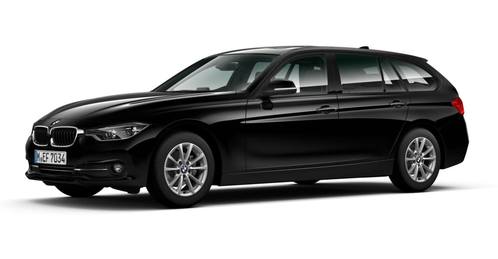 BMW BMW 3er in Schwarz von vorne BMW BMW 3er in Schwarz von vorne