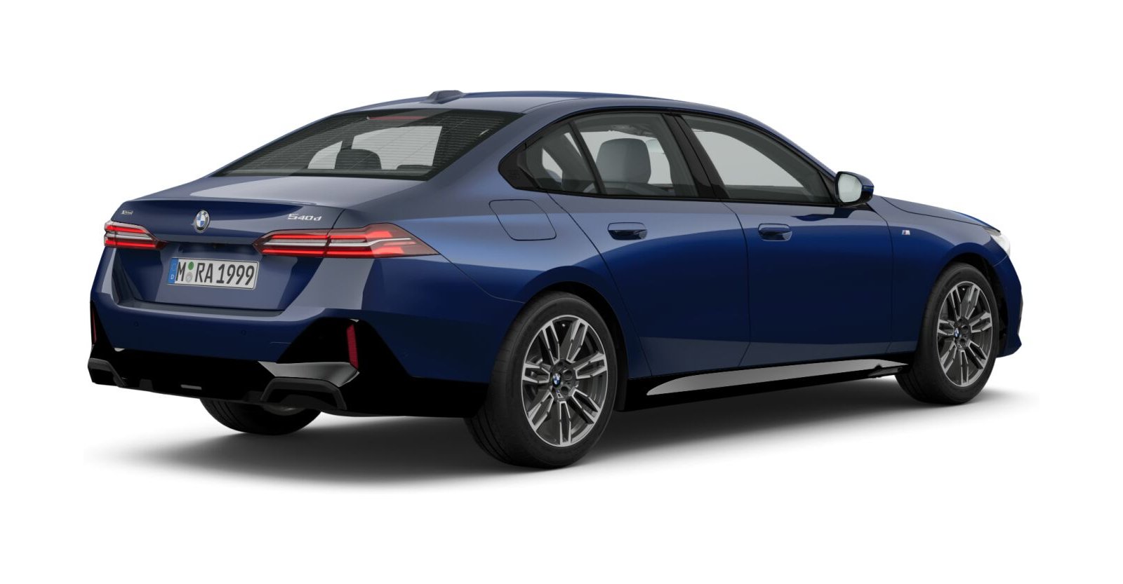 BMW BMW 5er in Blau von hinten BMW BMW 5er in Blau von hinten
