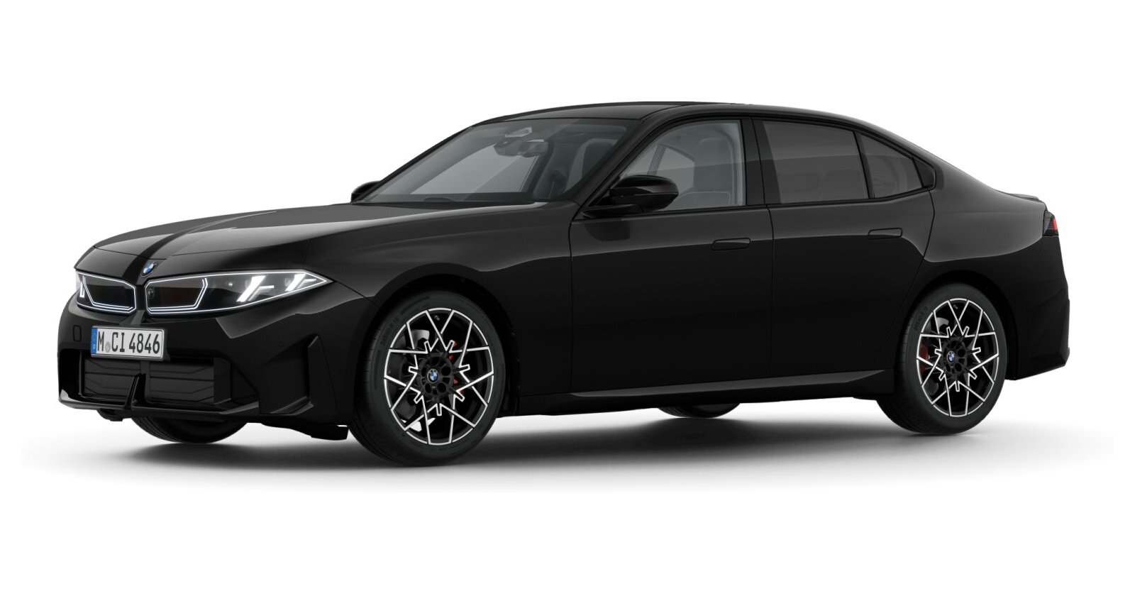 BMW 320 Limousine in Schwarz von vorne BMW 320 Limousine in Schwarz von vorne