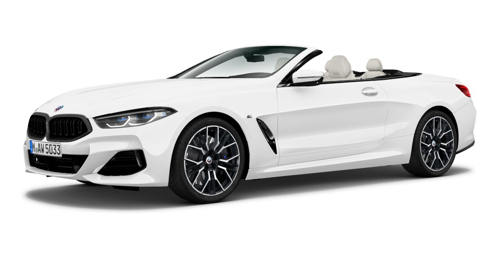 BMW BMW 8er in Weiß von vorne BMW BMW 8er in Weiß von vorne