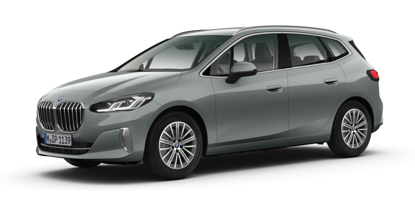 BMW 218i Active Tourer in Grau von vorne BMW 218i Active Tourer in Grau von vorne