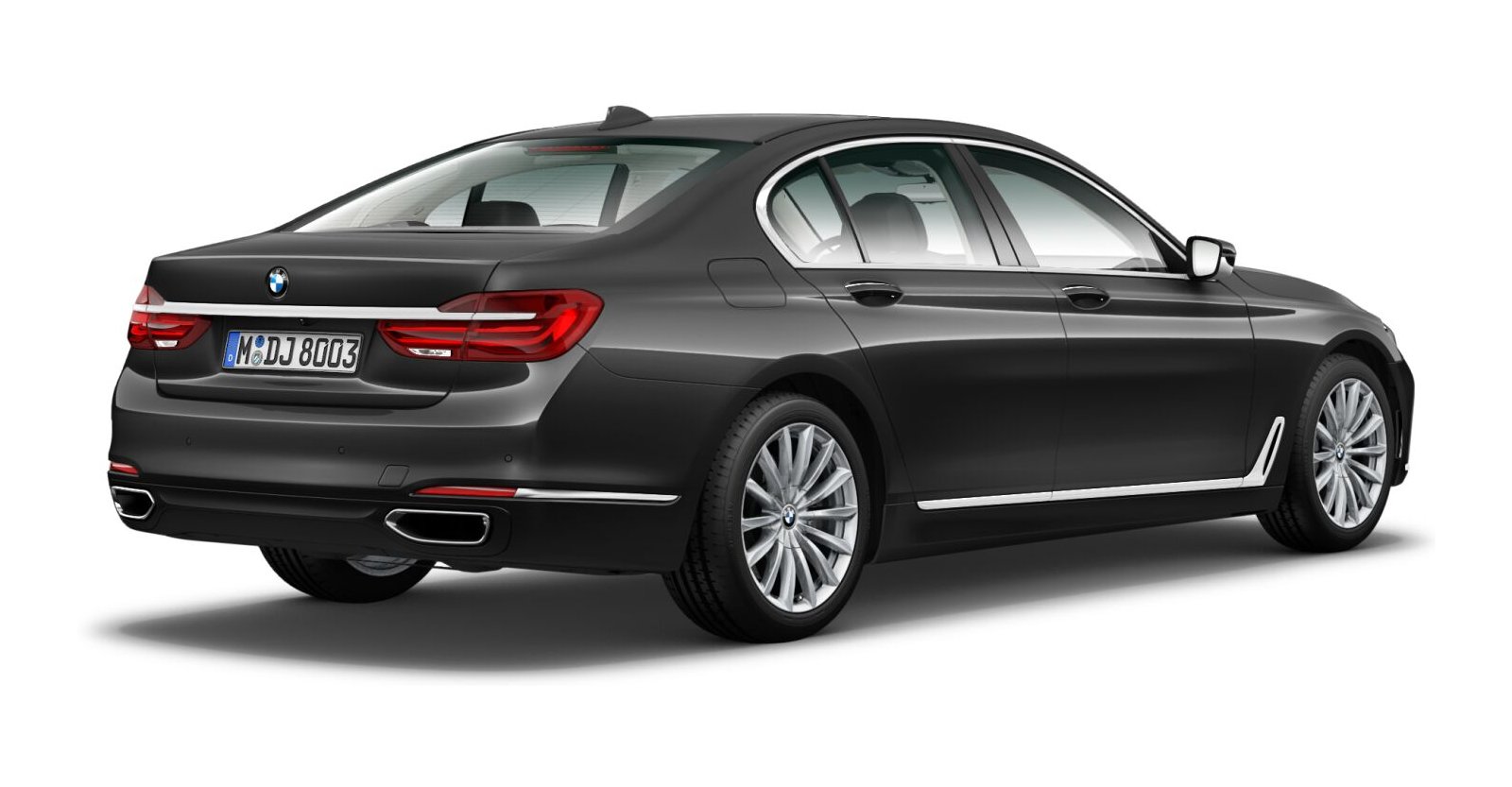 BMW BMW 7er in Grau von hinten BMW BMW 7er in Grau von hinten