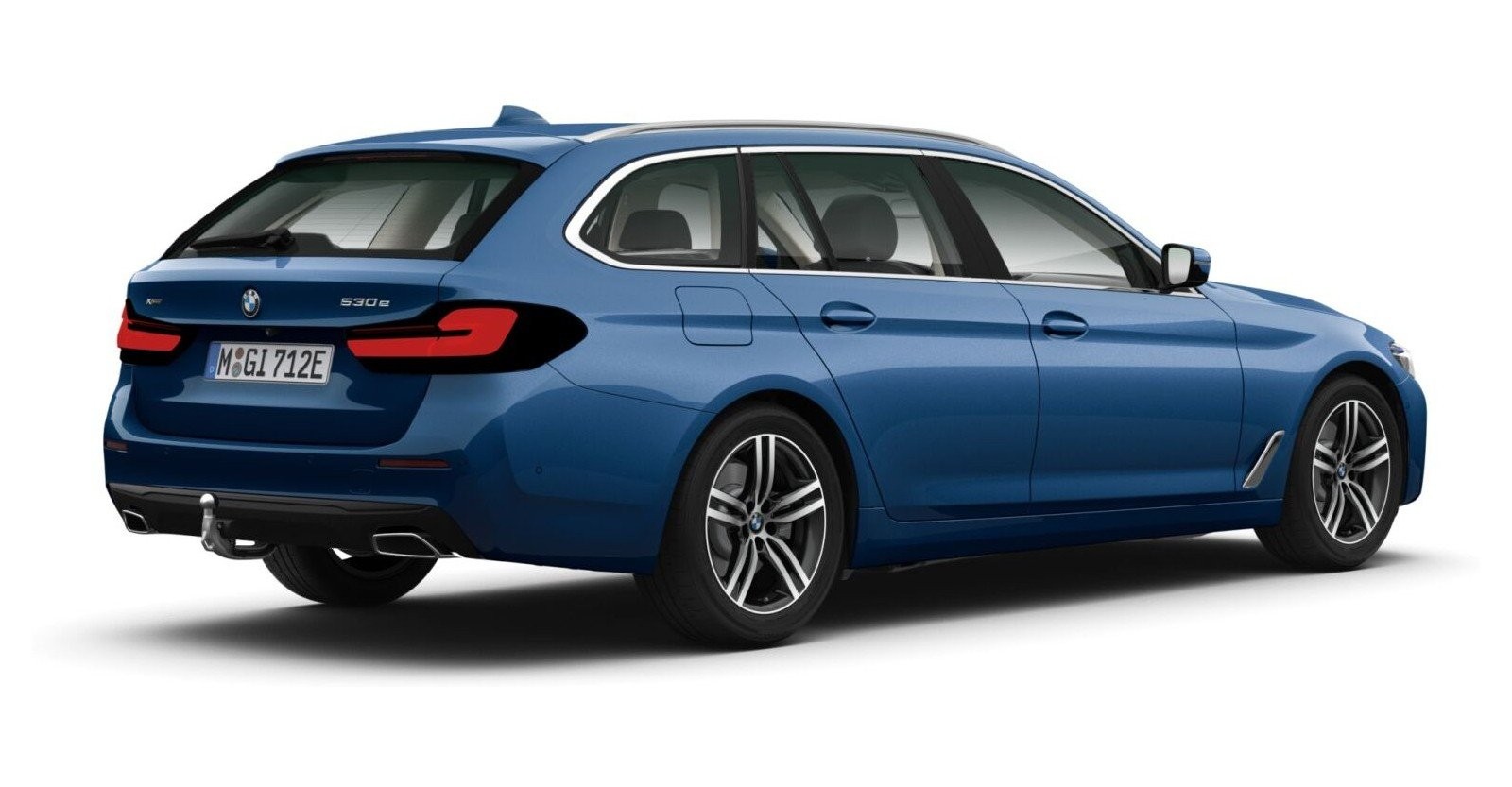 BMW BMW 5er in Blau von hinten BMW BMW 5er in Blau von hinten