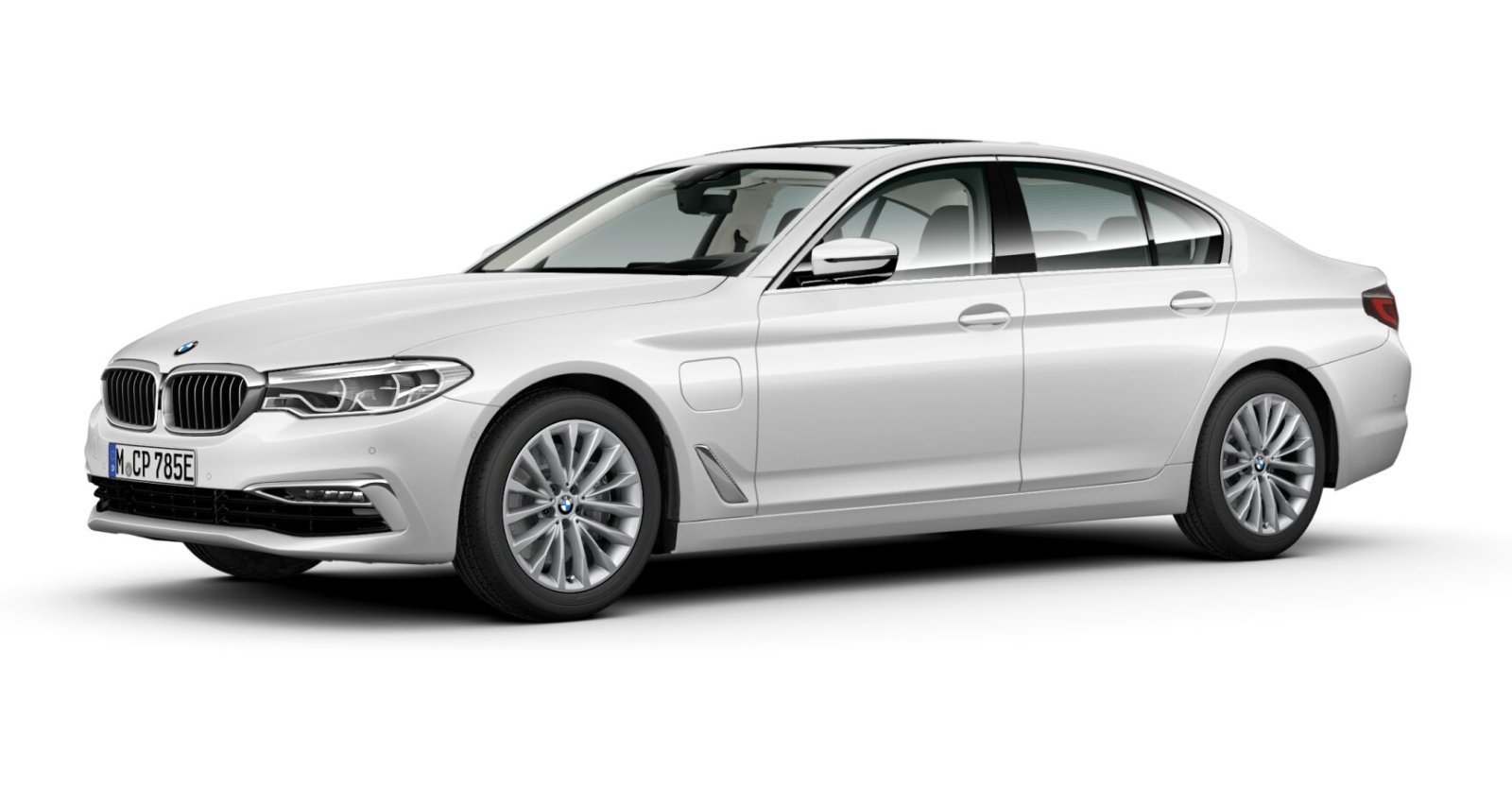 BMW BMW 5er in Weiß von vorne BMW BMW 5er in Weiß von vorne