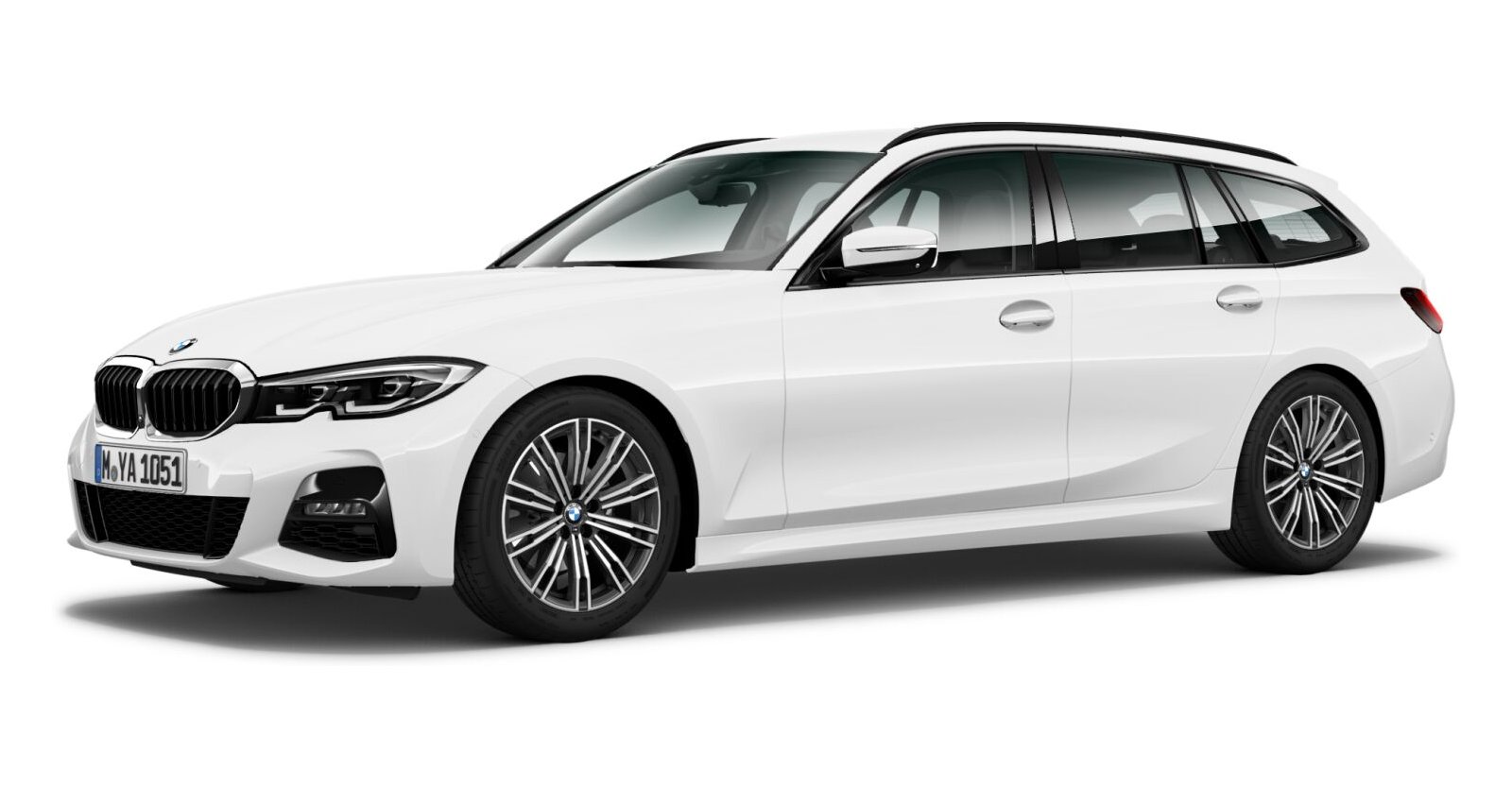 BMW BMW 3er in Weiß von vorne BMW BMW 3er in Weiß von vorne