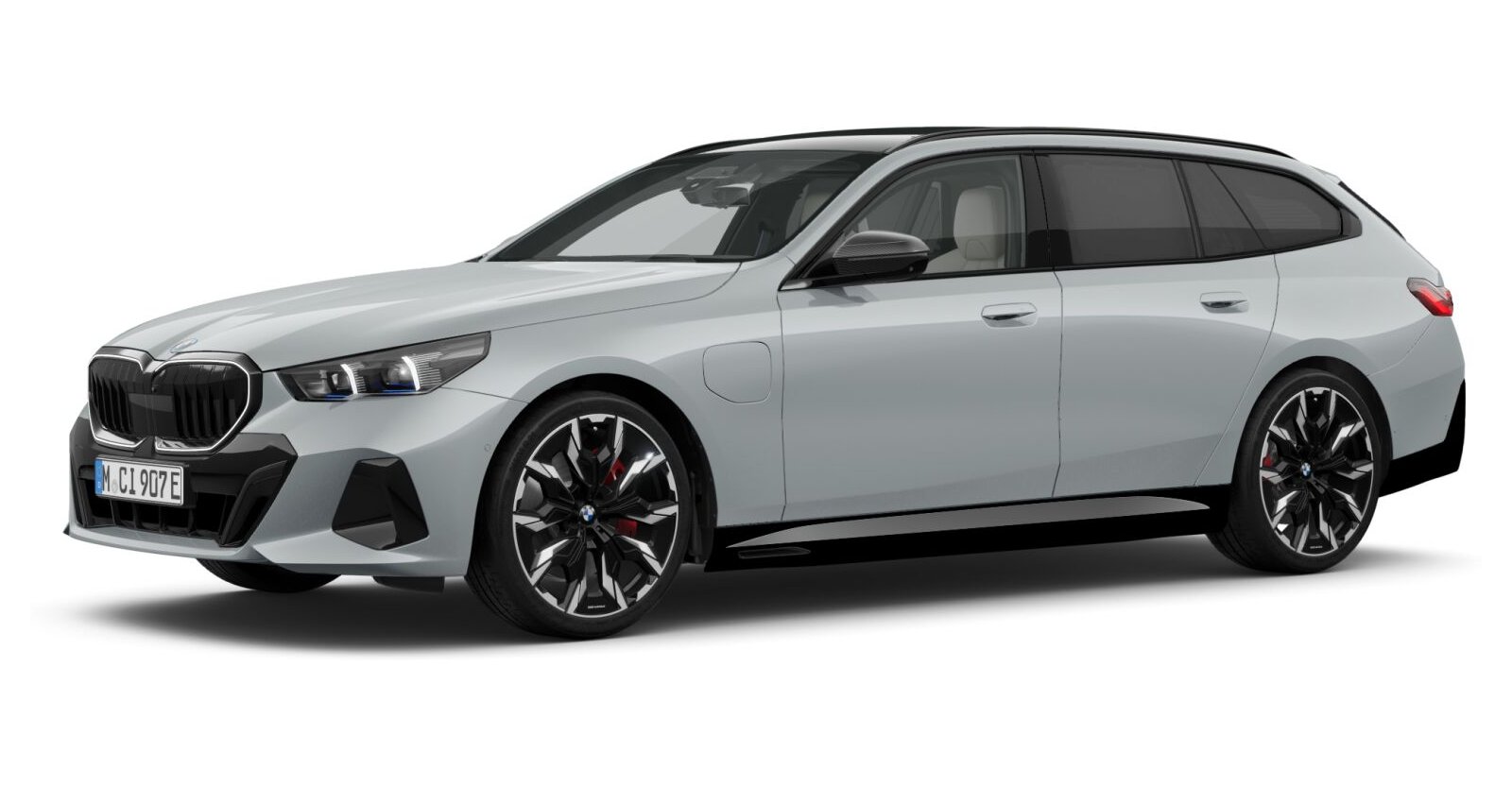 BMW 550e xDrive Touring in Grau von vorne BMW 550e xDrive Touring in Grau von vorne