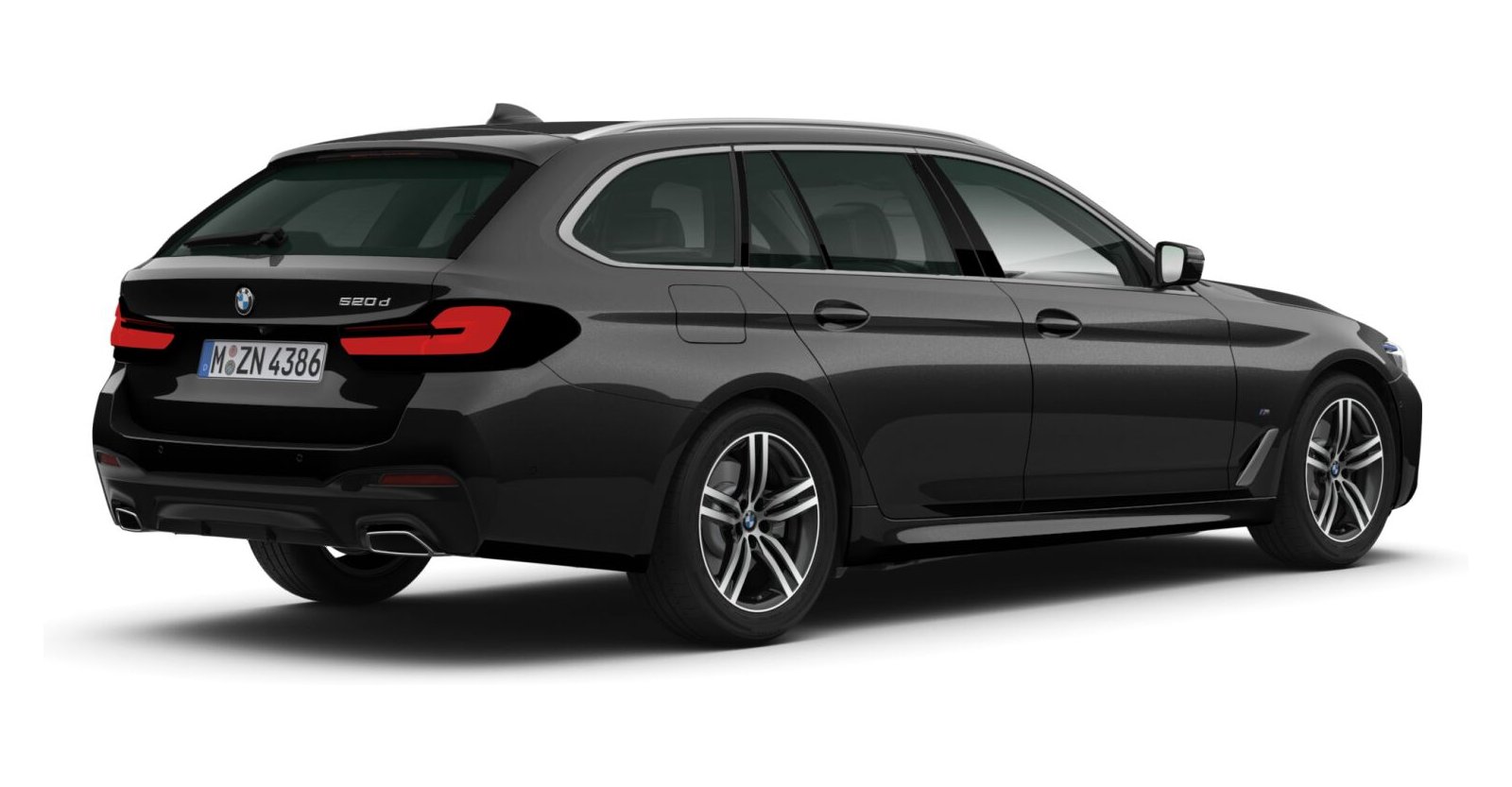 BMW BMW 5er in Schwarz von hinten BMW BMW 5er in Schwarz von hinten