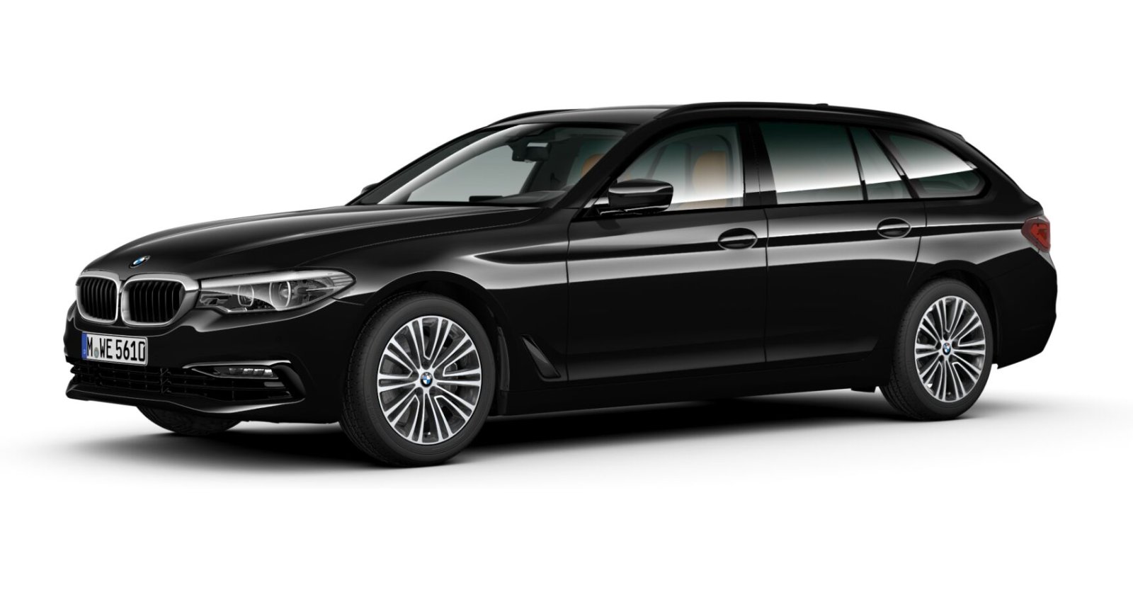 BMW BMW 5er in Schwarz von vorne BMW BMW 5er in Schwarz von vorne