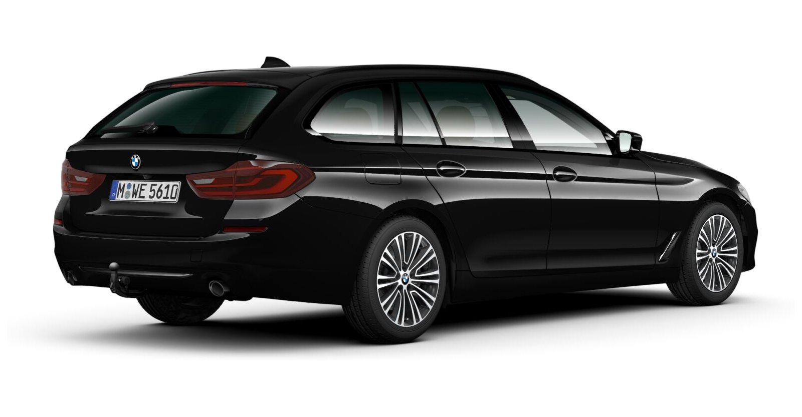 BMW BMW 5er in Schwarz von hinten BMW BMW 5er in Schwarz von hinten