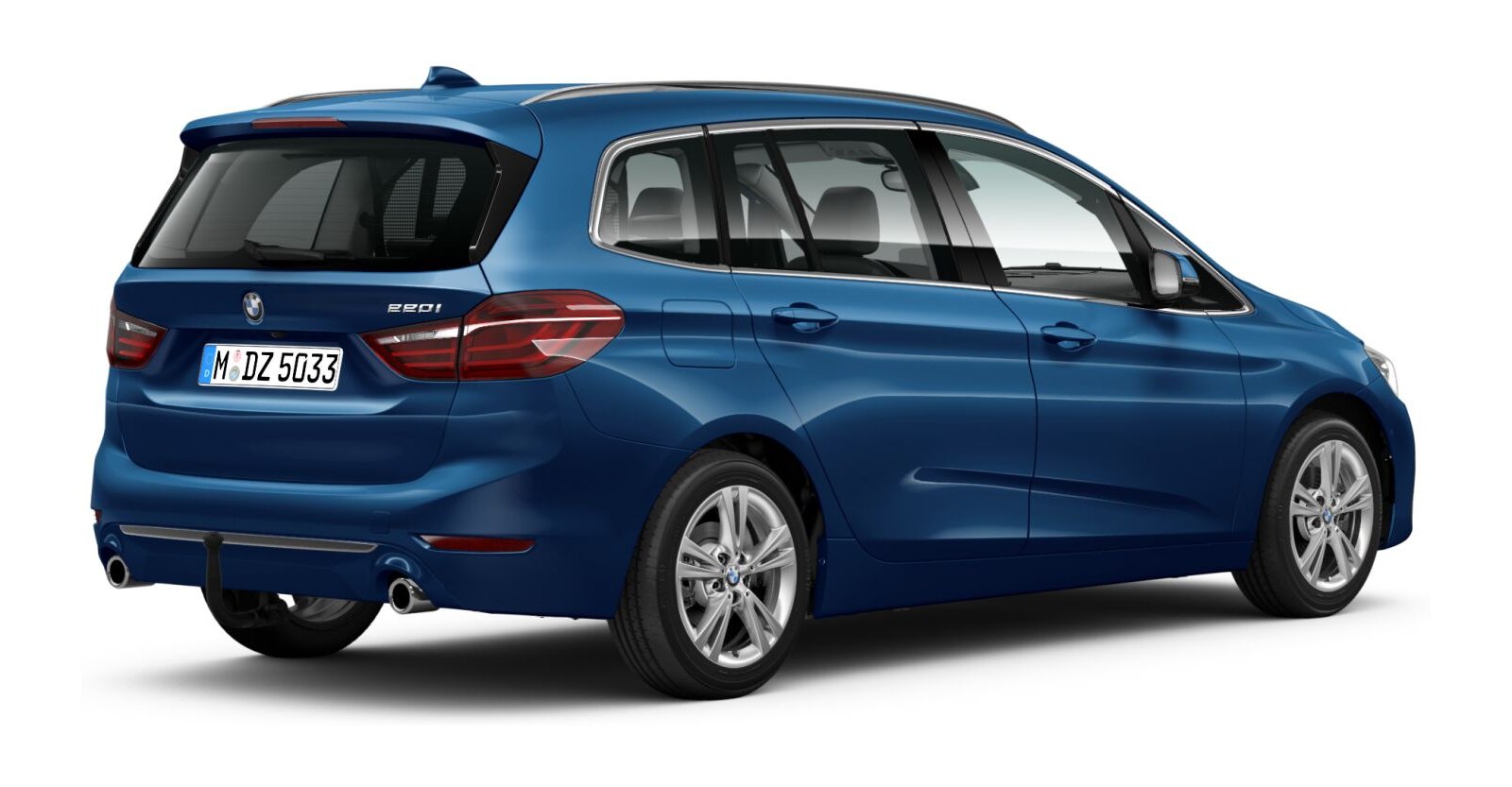BMW BMW 2er in Blau von hinten BMW BMW 2er in Blau von hinten