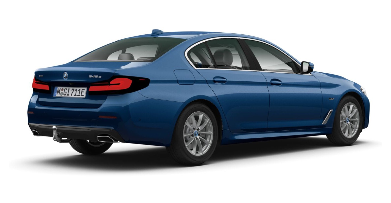 BMW BMW 5er in Blau von hinten BMW BMW 5er in Blau von hinten