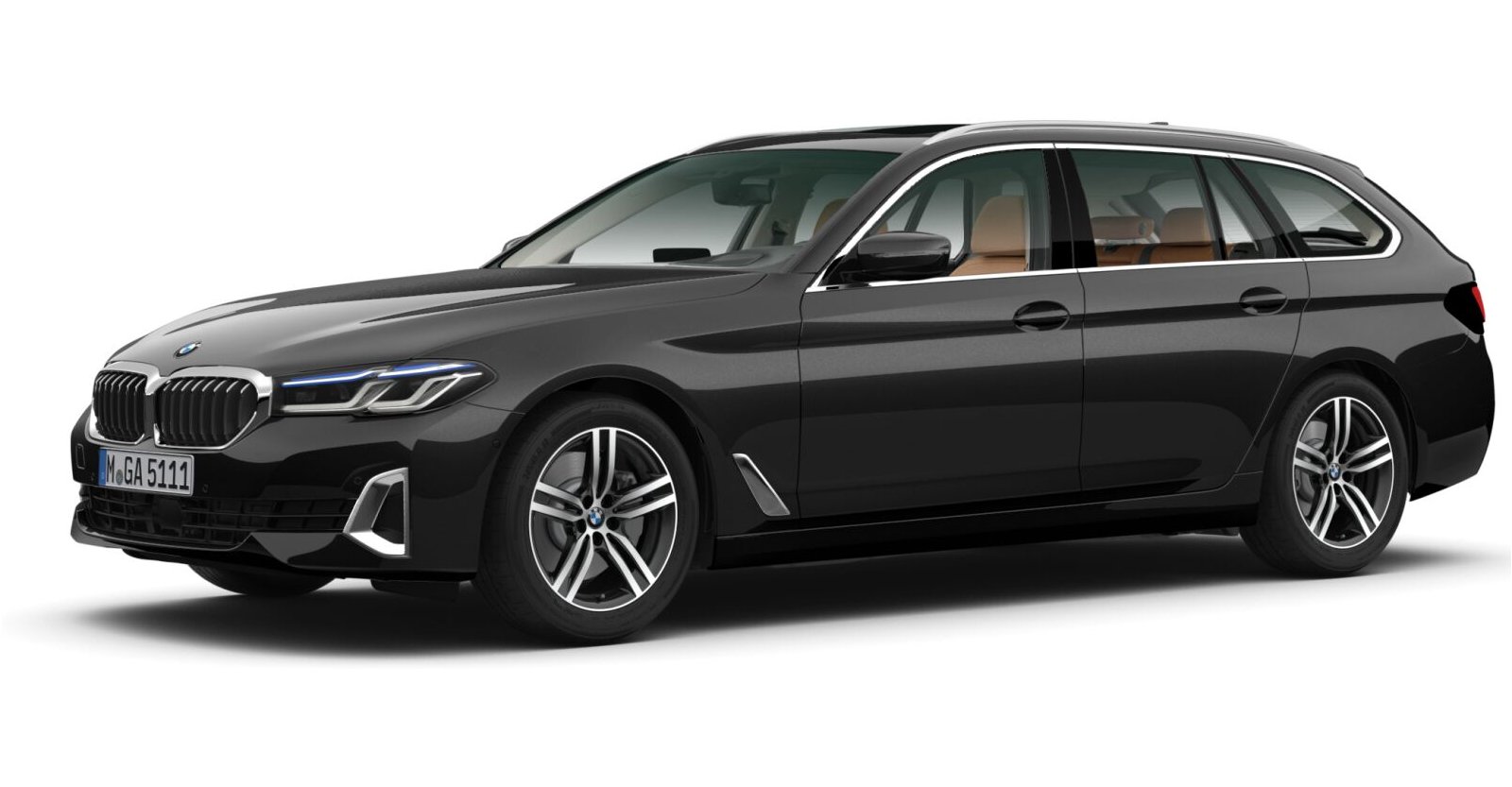 BMW BMW 5er in Schwarz von vorne BMW BMW 5er in Schwarz von vorne
