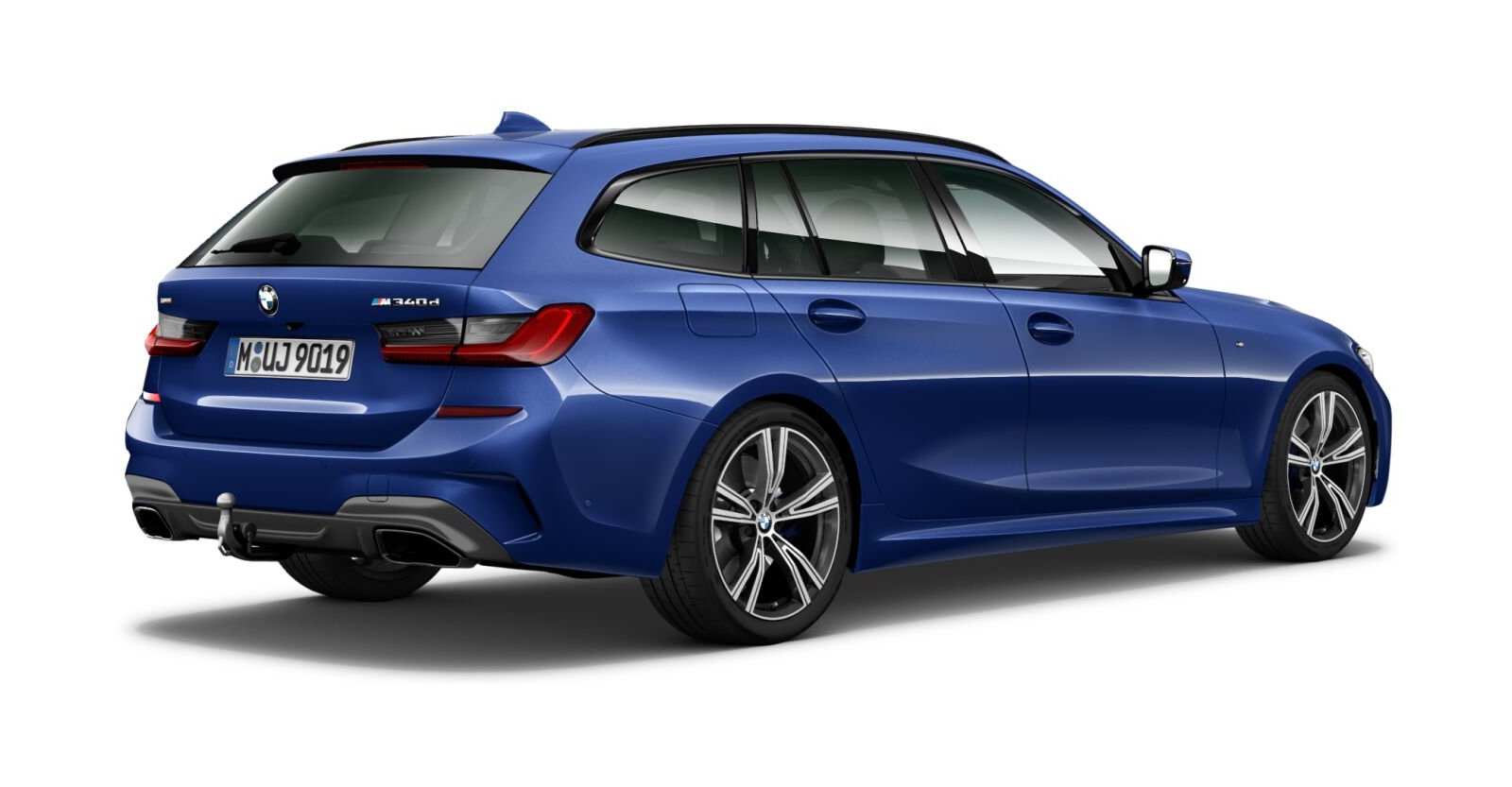 BMW BMW 3er in Blau von hinten BMW BMW 3er in Blau von hinten