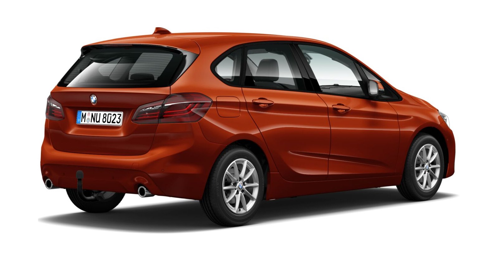 BMW BMW 2er in Orange von hinten BMW BMW 2er in Orange von hinten