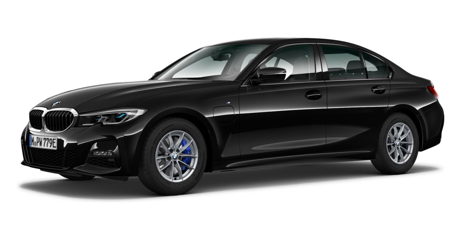 BMW BMW 3er in Schwarz von vorne BMW BMW 3er in Schwarz von vorne
