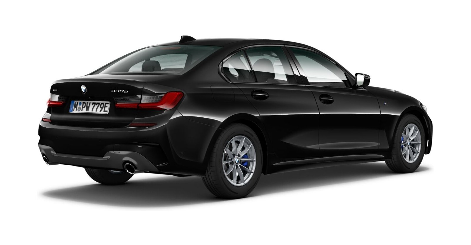 BMW BMW 3er in Schwarz von hinten BMW BMW 3er in Schwarz von hinten