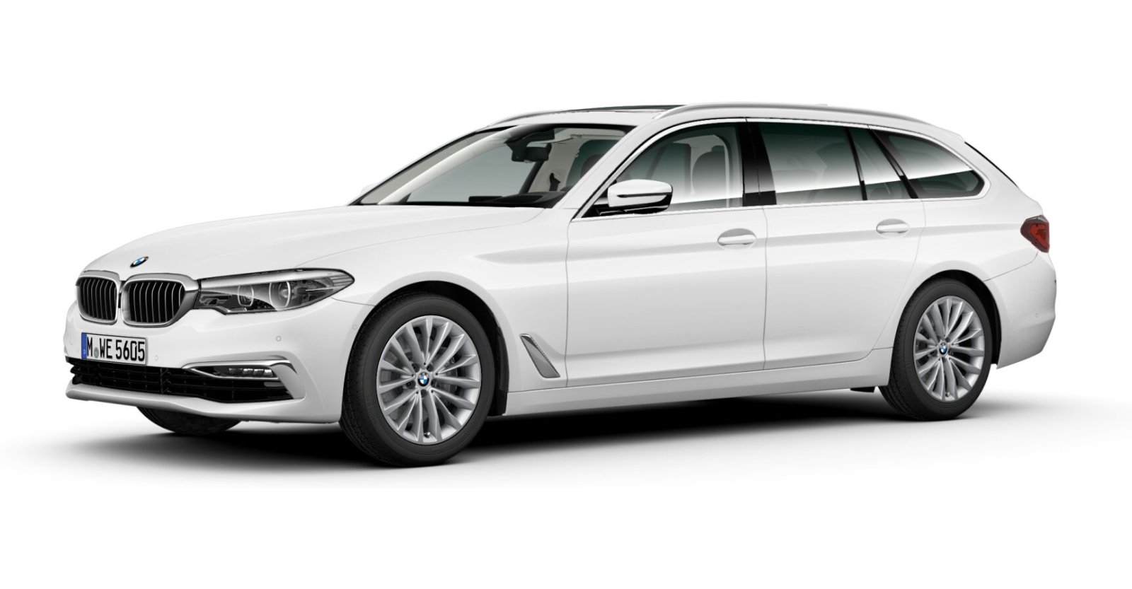BMW BMW 5er in Weiß von vorne BMW BMW 5er in Weiß von vorne