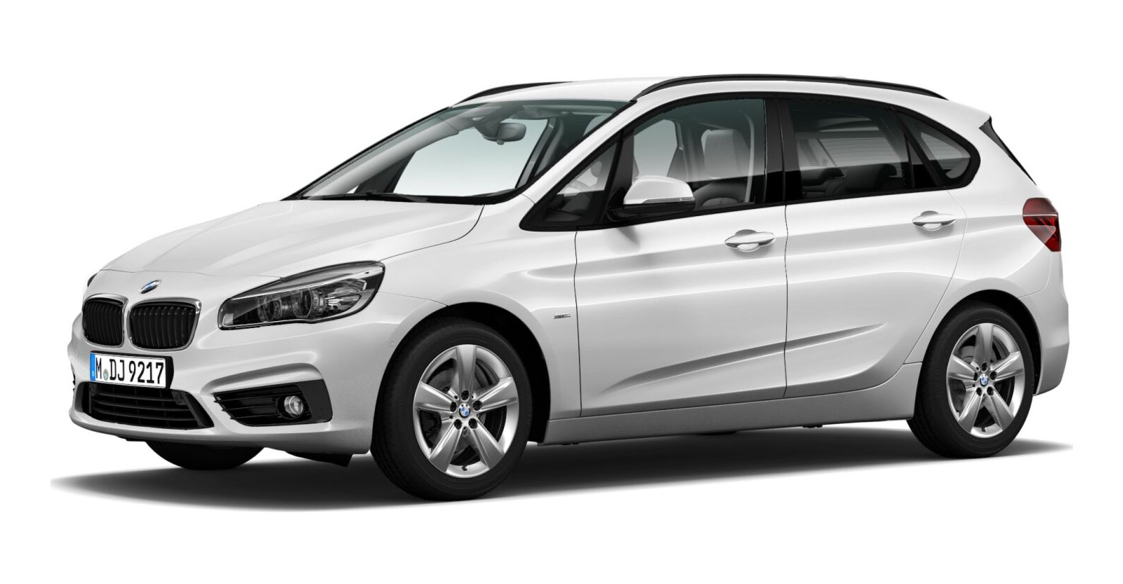 BMW 218d Active Tourer in Weiß von vorne BMW 218d Active Tourer in Weiß von vorne