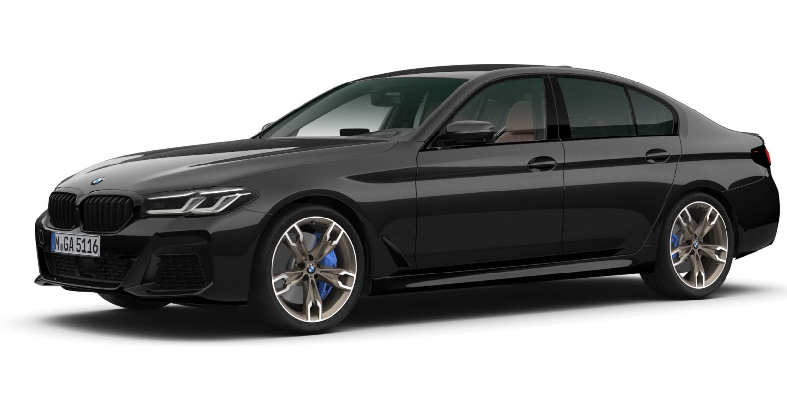 BMW BMW 5er in Schwarz von vorne BMW BMW 5er in Schwarz von vorne
