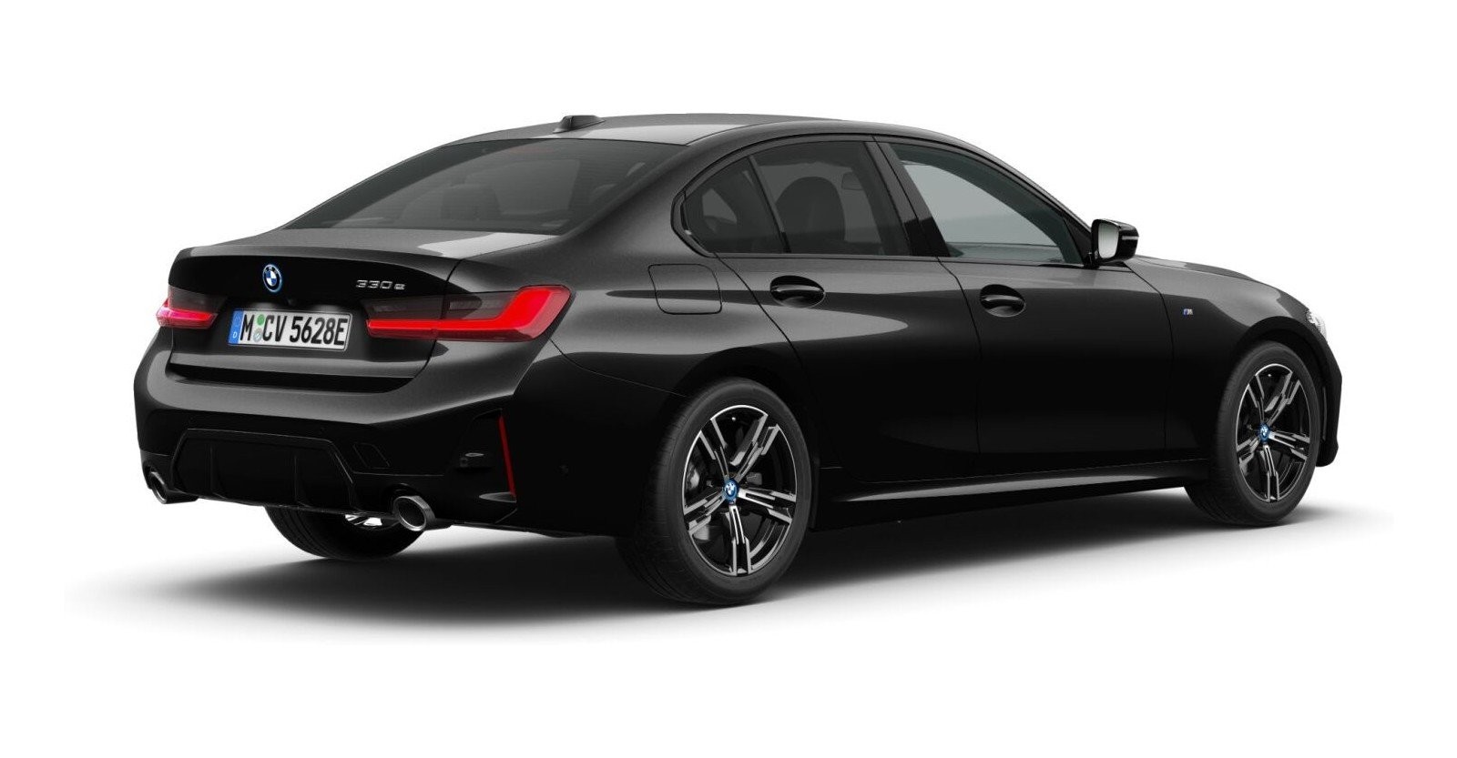 BMW BMW 3er in Schwarz von hinten BMW BMW 3er in Schwarz von hinten