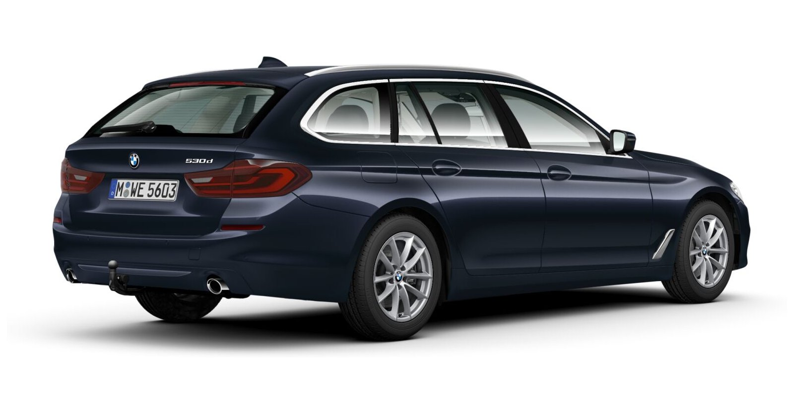 BMW BMW 5er in Blau von hinten BMW BMW 5er in Blau von hinten