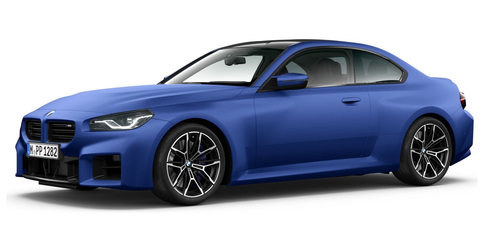BMW M2 Coupé in Blau von vorne