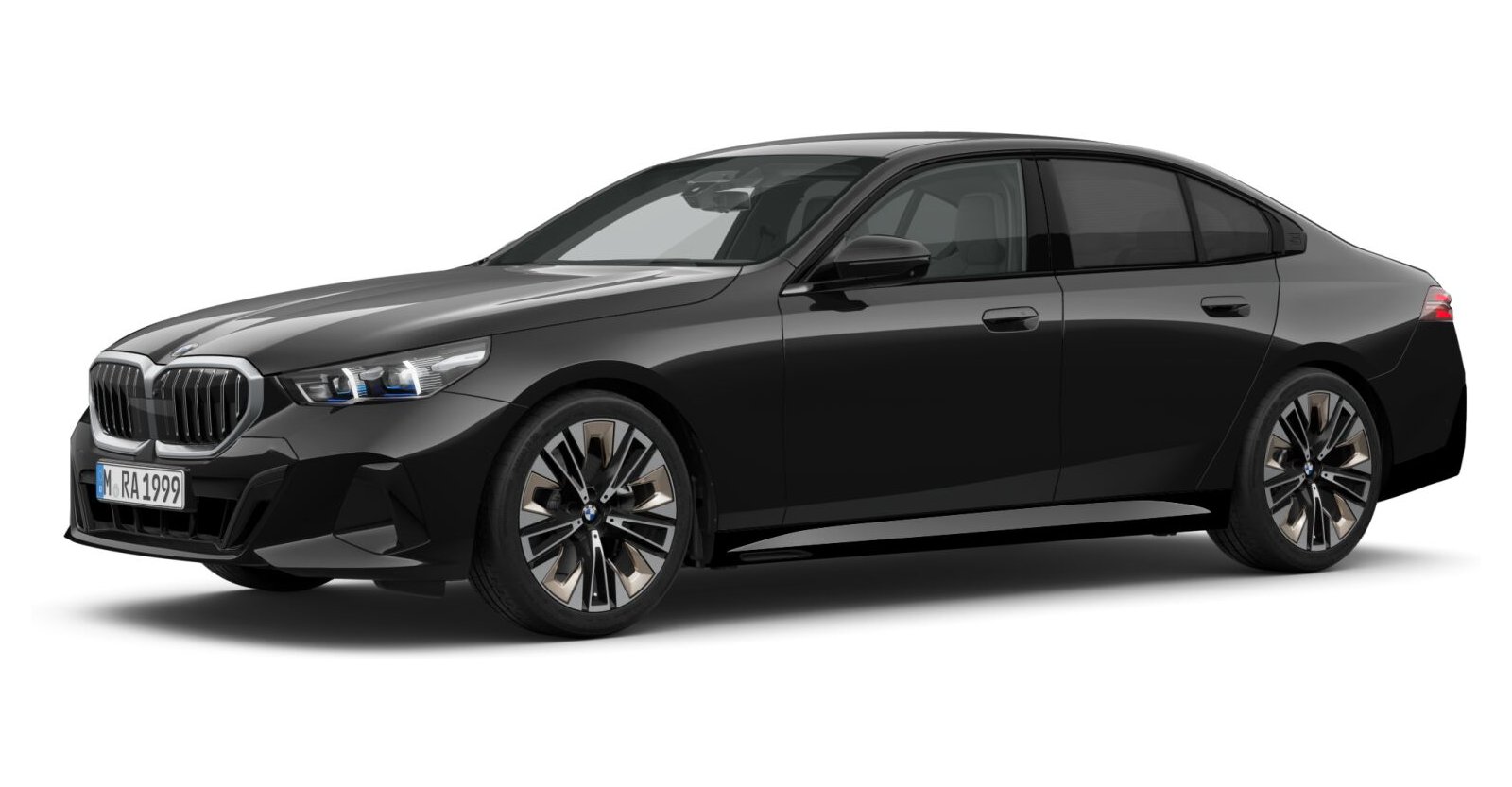 BMW 540d xDrive Limousine in Schwarz von vorne BMW 540d xDrive Limousine in Schwarz von vorne