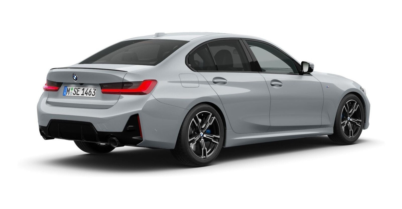 BMW BMW 3er in Grau von hinten BMW BMW 3er in Grau von hinten