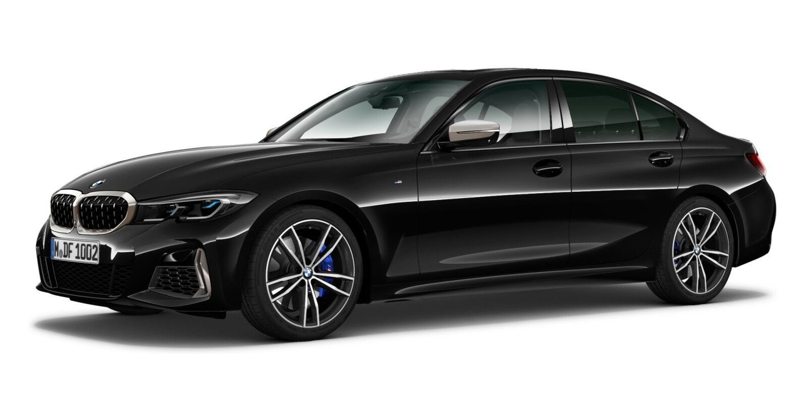 BMW BMW 3er in Schwarz von vorne BMW BMW 3er in Schwarz von vorne