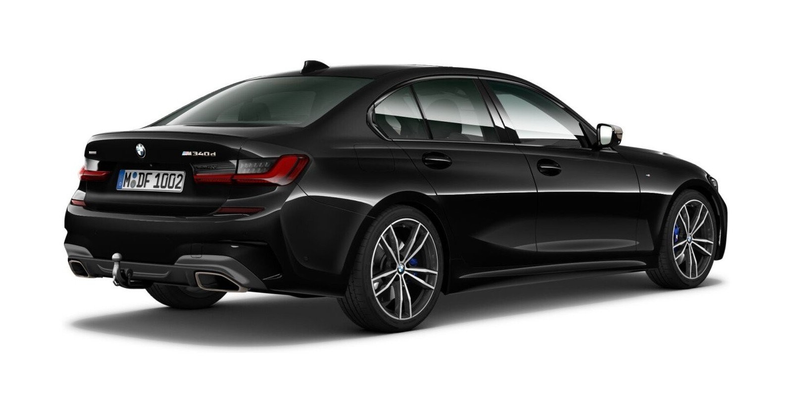 BMW BMW 3er in Schwarz von hinten BMW BMW 3er in Schwarz von hinten