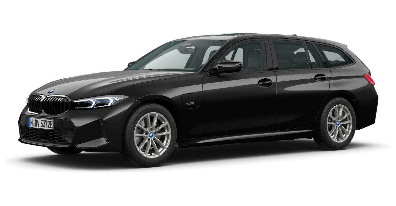 BMW BMW 3er in Schwarz von vorne BMW BMW 3er in Schwarz von vorne