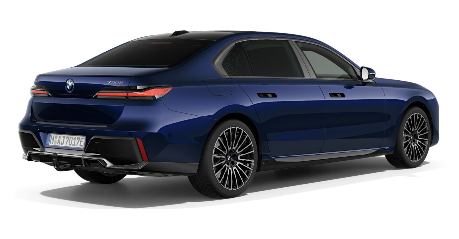 BMW BMW 7er in Blau von hinten BMW BMW 7er in Blau von hinten
