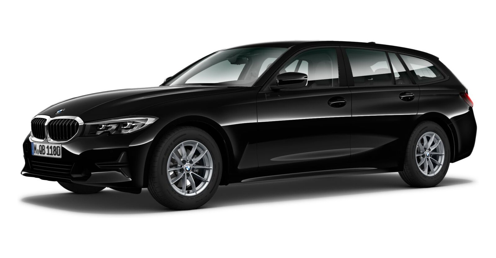 BMW BMW 3er in Schwarz von vorne BMW BMW 3er in Schwarz von vorne