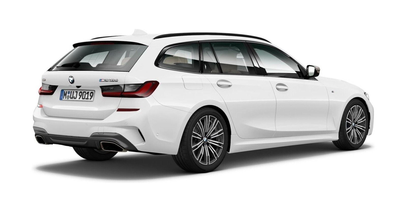 BMW BMW 3er in Weiß von hinten BMW BMW 3er in Weiß von hinten