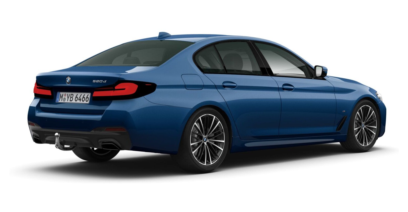 BMW BMW 5er in Blau von hinten BMW BMW 5er in Blau von hinten