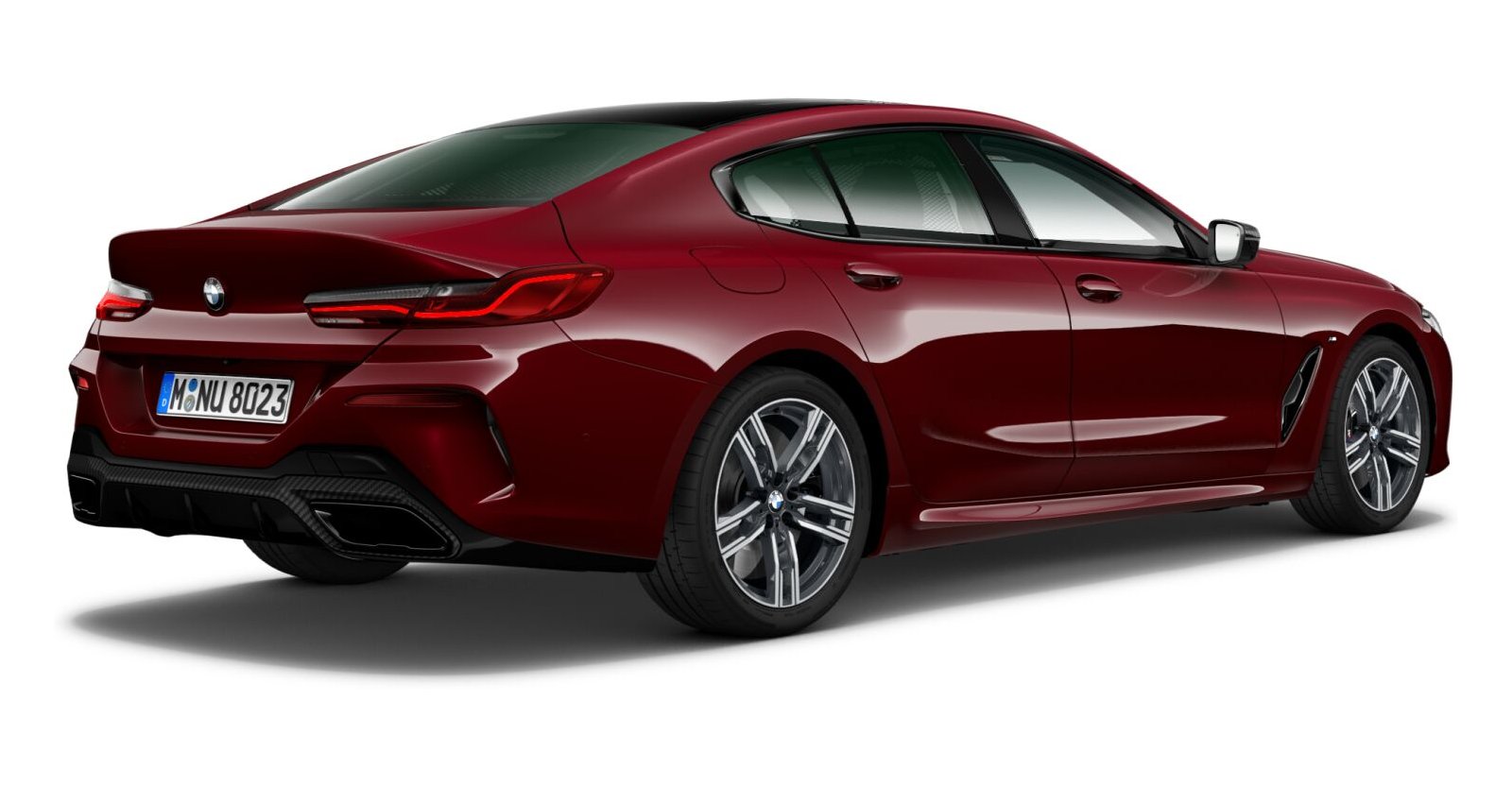 BMW BMW 8er in Rot von hinten BMW BMW 8er in Rot von hinten
