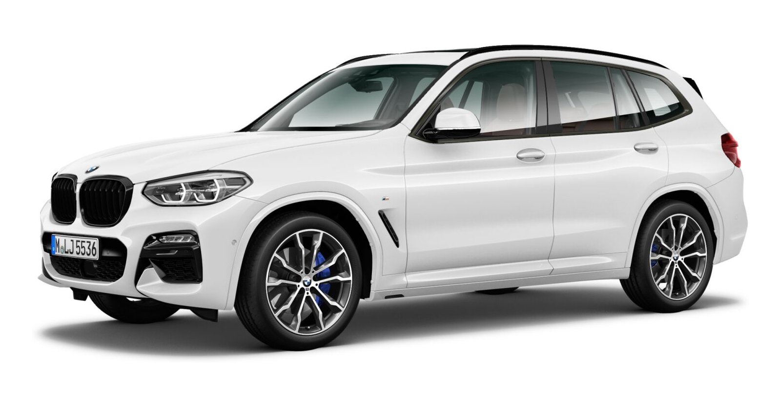 BMW X3 M40d in Weiß von vorne