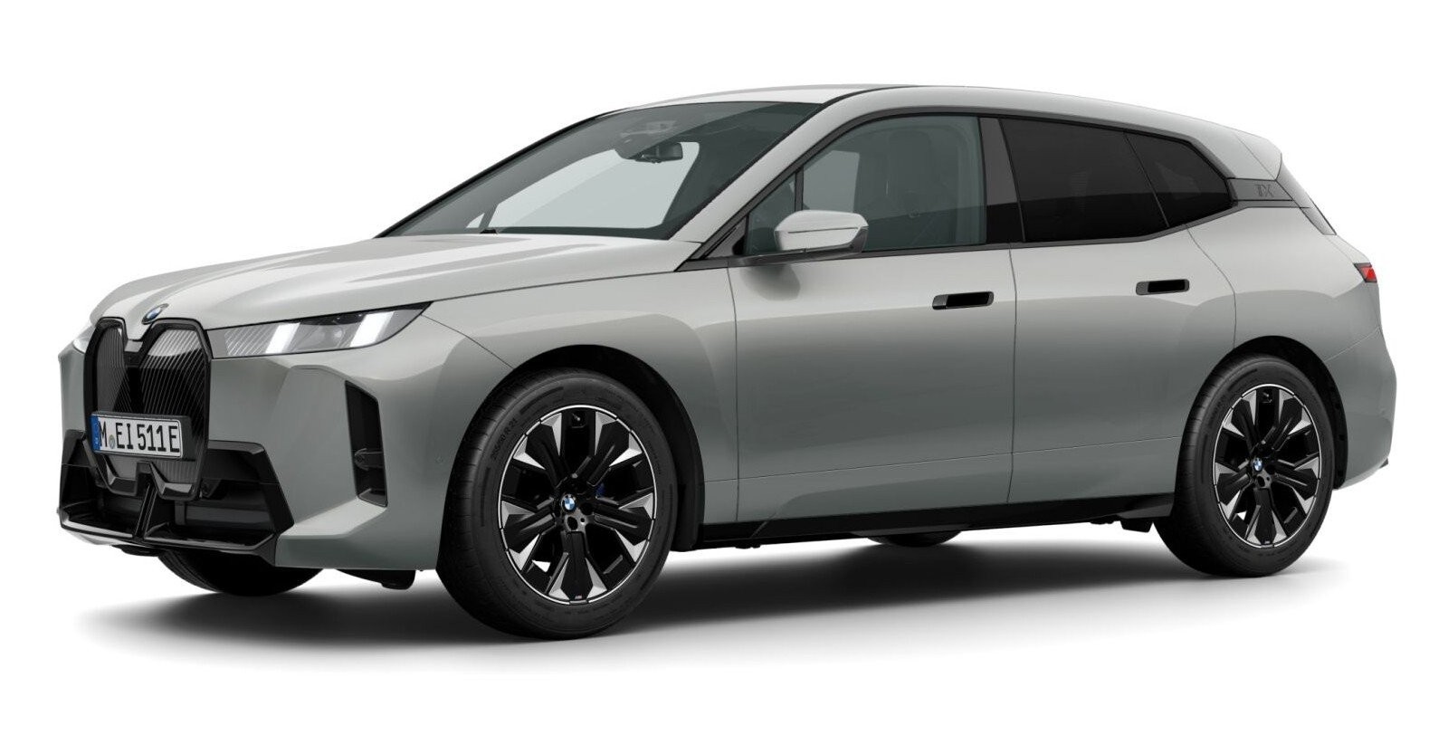 BMW iX xDrive45 in Grau von vorne BMW iX xDrive45 in Grau von vorne