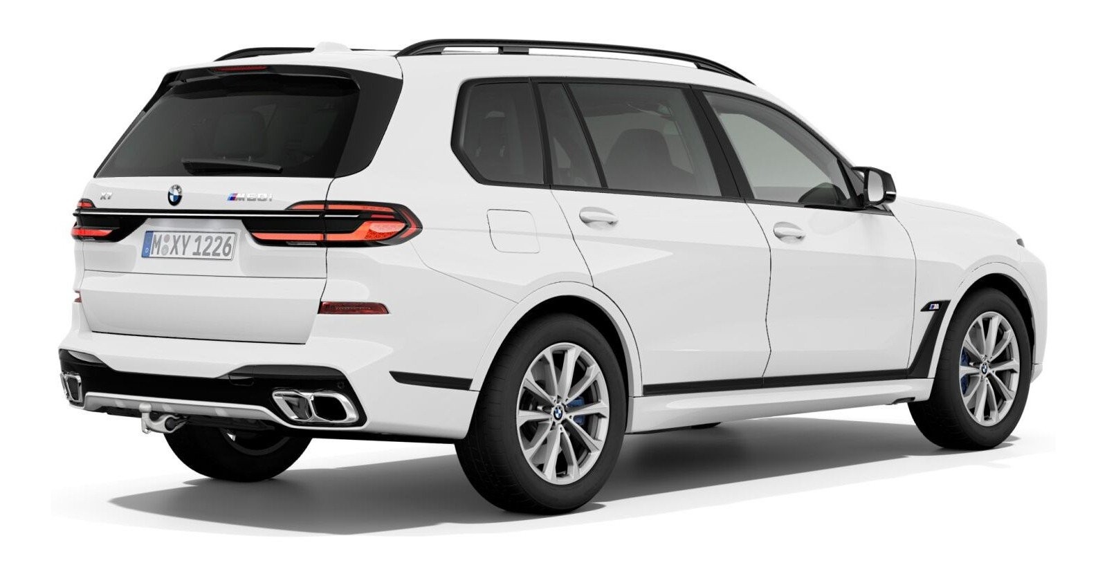 BMW BMW X in Weiß von hinten BMW BMW X in Weiß von hinten