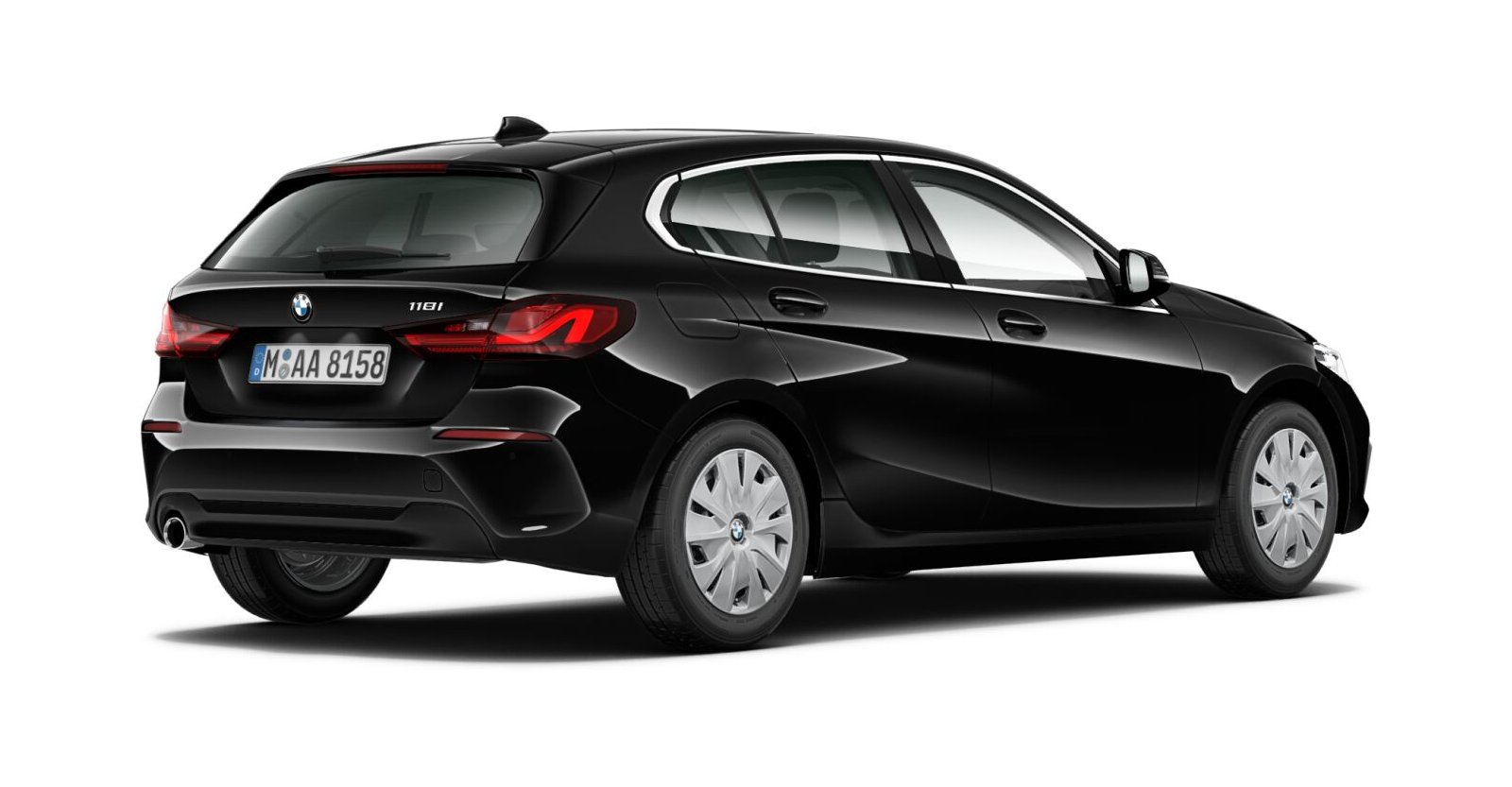 BMW BMW 1er in Schwarz von hinten BMW BMW 1er in Schwarz von hinten