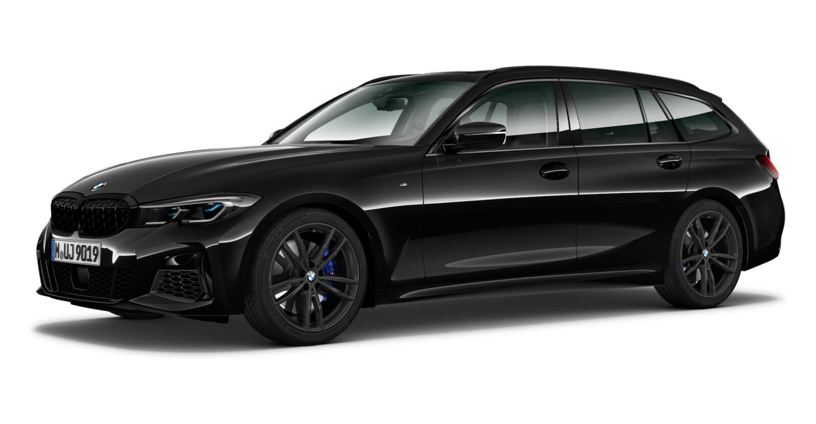 BMW BMW 3er in Schwarz von vorne BMW BMW 3er in Schwarz von vorne
