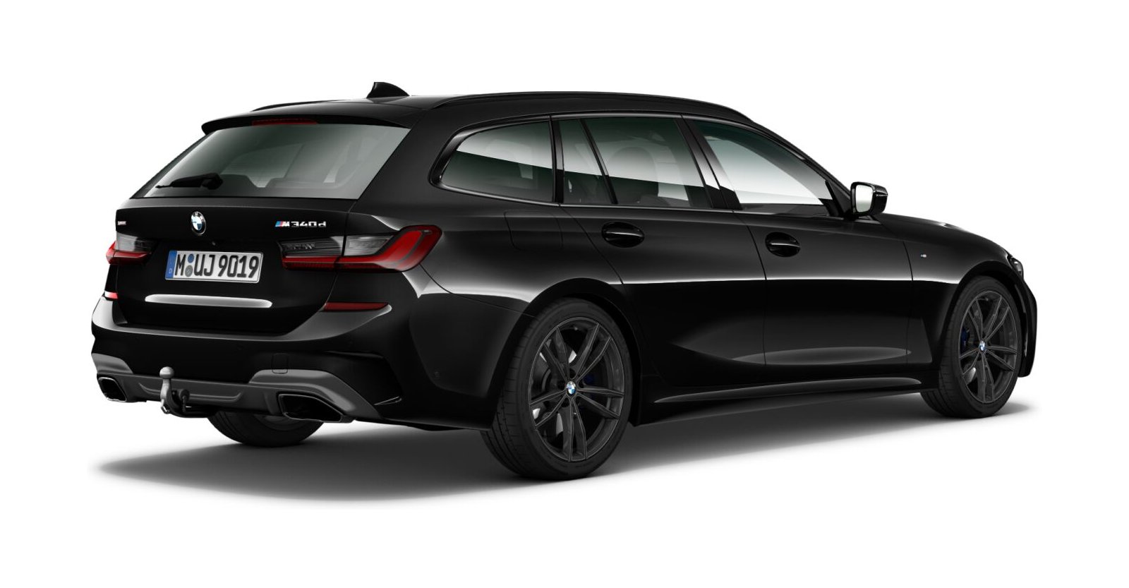 BMW BMW 3er in Schwarz von hinten BMW BMW 3er in Schwarz von hinten