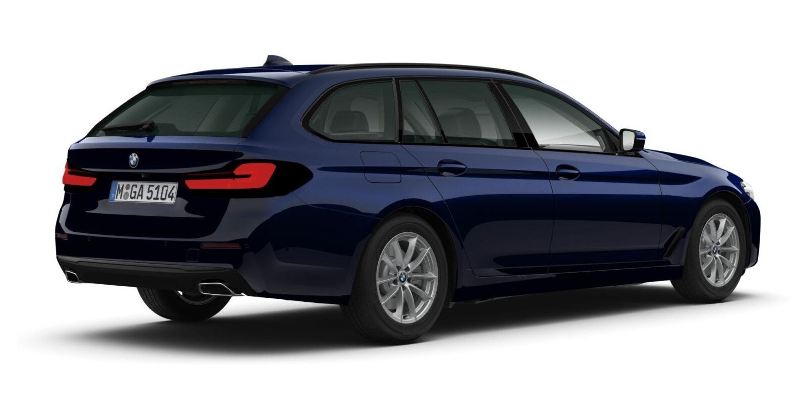 BMW BMW 5er in Blau von hinten BMW BMW 5er in Blau von hinten
