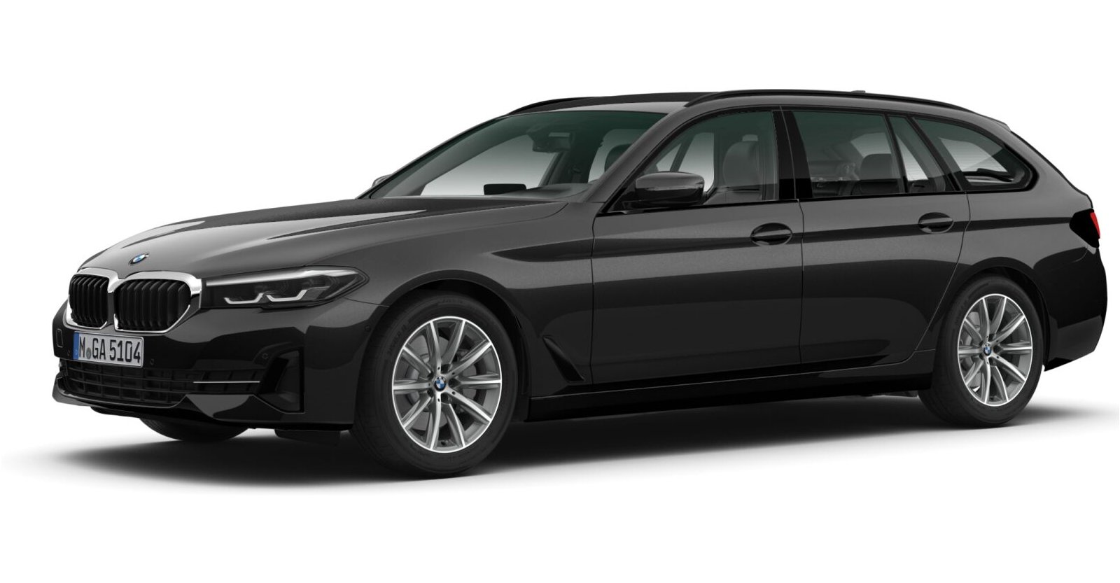 BMW BMW 5er in Schwarz von vorne BMW BMW 5er in Schwarz von vorne