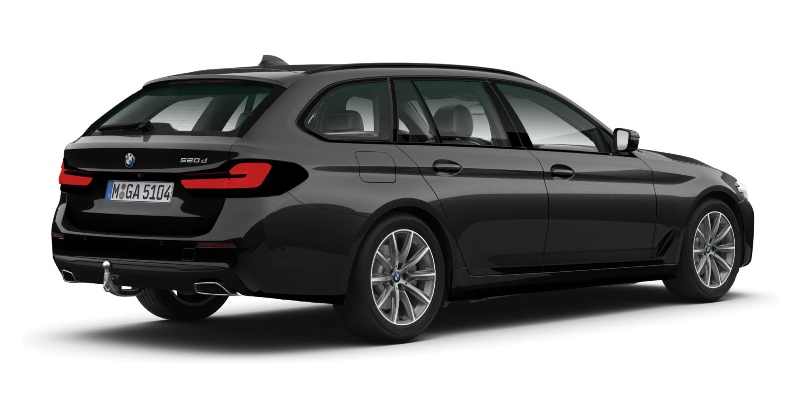 BMW BMW 5er in Schwarz von hinten BMW BMW 5er in Schwarz von hinten