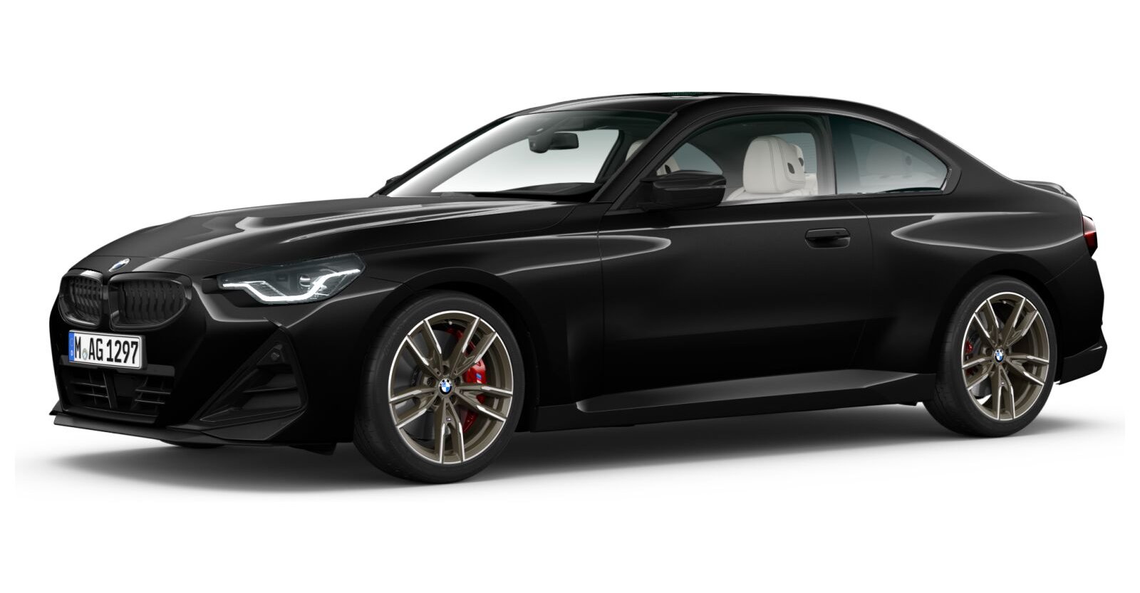 BMW BMW 2er in Schwarz von vorne BMW BMW 2er in Schwarz von vorne