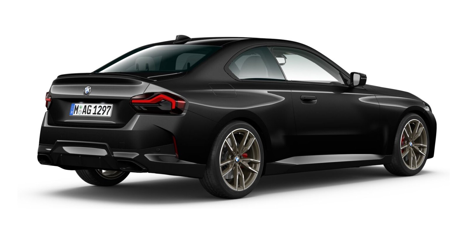 BMW BMW 2er in Schwarz von hinten BMW BMW 2er in Schwarz von hinten