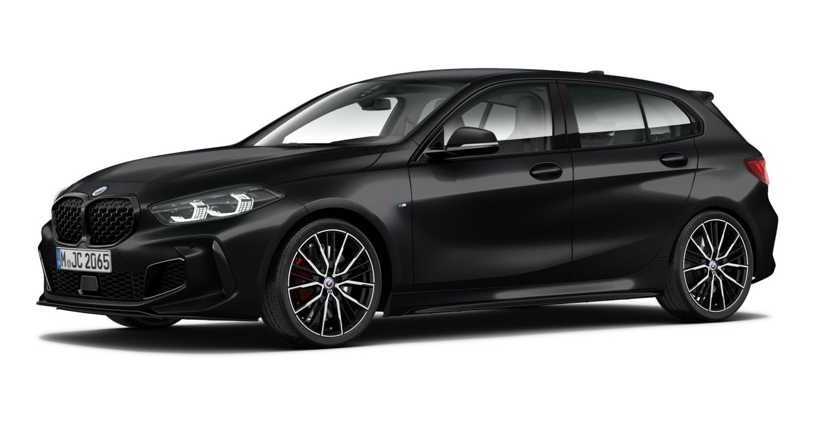 BMW BMW 1er in Schwarz von vorne BMW BMW 1er in Schwarz von vorne