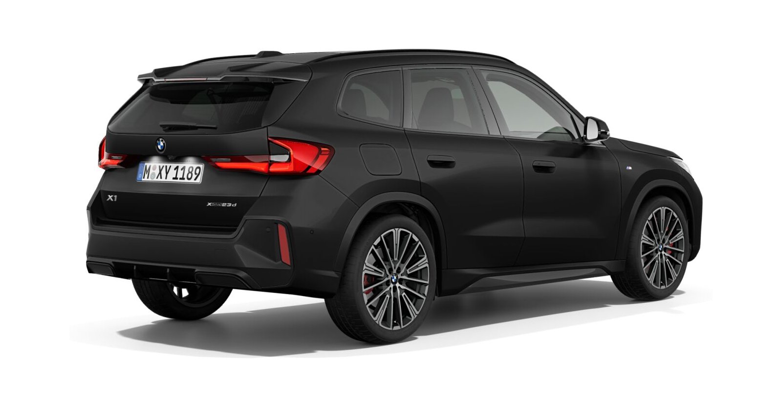 BMW BMW X in Schwarz von hinten